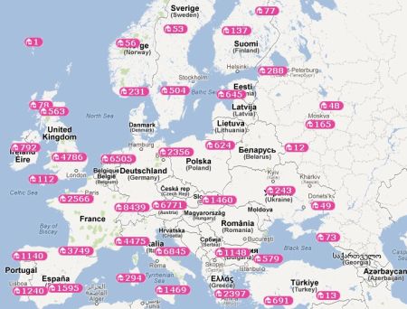 B&B in Europe High in the list on Bedandbreakfast.eu