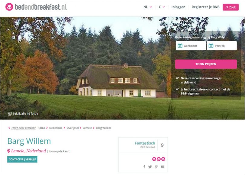 Contactfree B&Bs for an extra safe stay Bedandbreakfast.nl